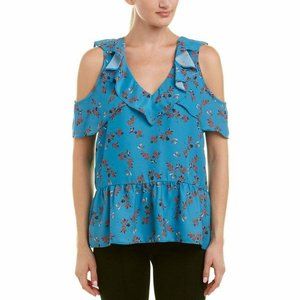 NEW $258 Parker Dedra Floral Cold Shoulder Blouse
